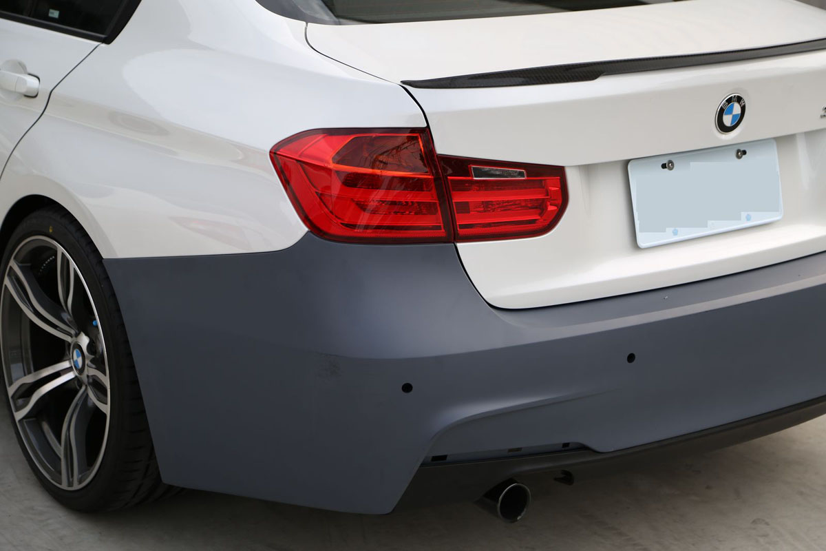 BMW F30 3-Series M-Sport Rear Bumper Installed Bare 3 BMW F30 3-Series M-Sport Rear Bumper Installed Bare 3