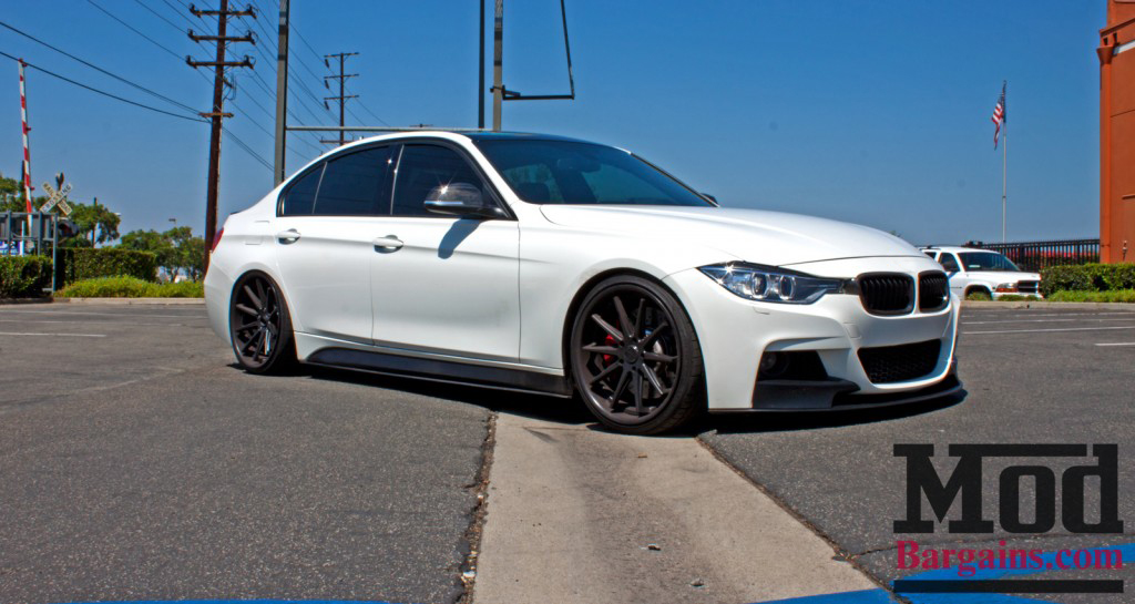 BMW F30 3-Series 2012-14 M-Sport Replacement Front Bumper Installed 2 BMW F30 3-Series 2012-14 M-Sport Replacement Front Bumper Installed 2