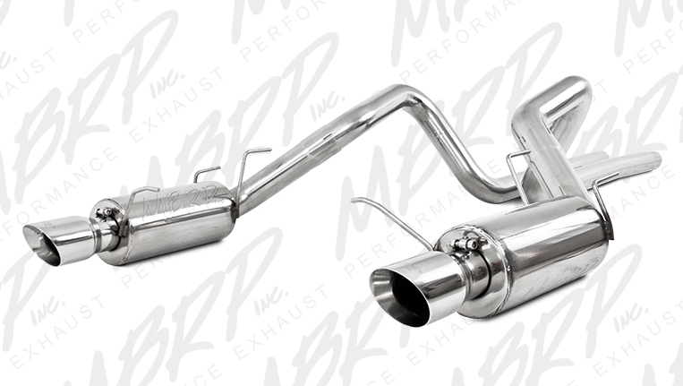 MBRP Cat-Back Exhaust for 2011-14 Ford Mustang GT 3in Tube w 4in Angled Tips View 1 MBRP Cat-Back Exhaust for 2011-14 Ford Mustang GT 3in Tube w 4in Angled Tips View 1