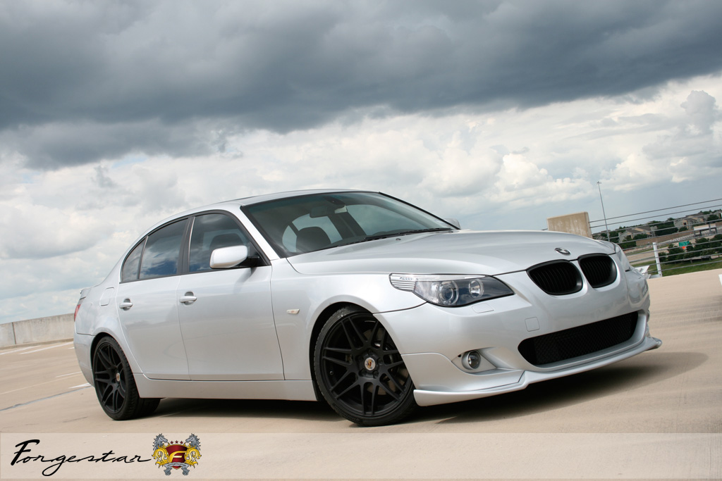 Matte Black F14 on BMW E60 545i