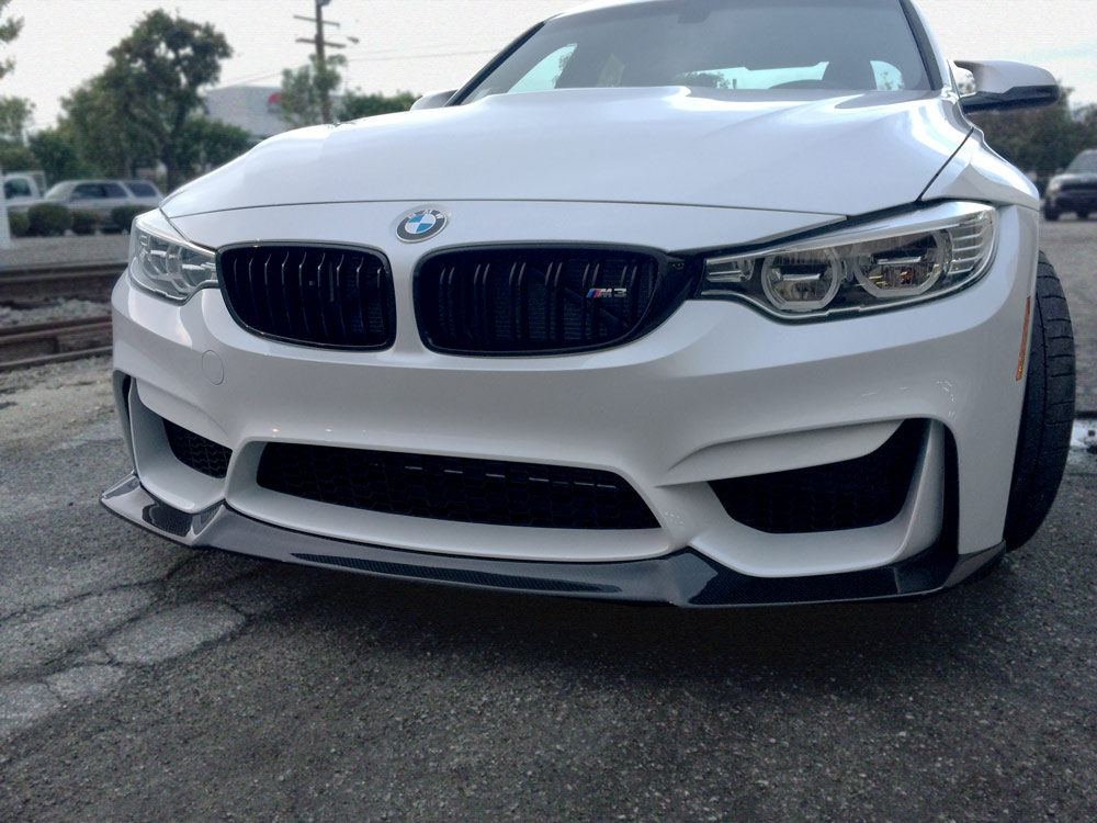 Dinmann Carbon Fiber Aero Front Lip for 2015+ BMW M3 + M4 [F80 / F82]