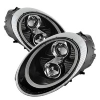 Spyder Black LED DRL Projector Headlights for 2005-08 Porsche 911/Carrera/Turbo [997.1] (HID Cars)